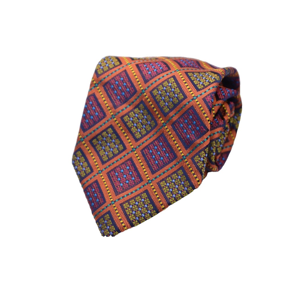 Bruno Piattelli Geometric 100% Silk Necktie